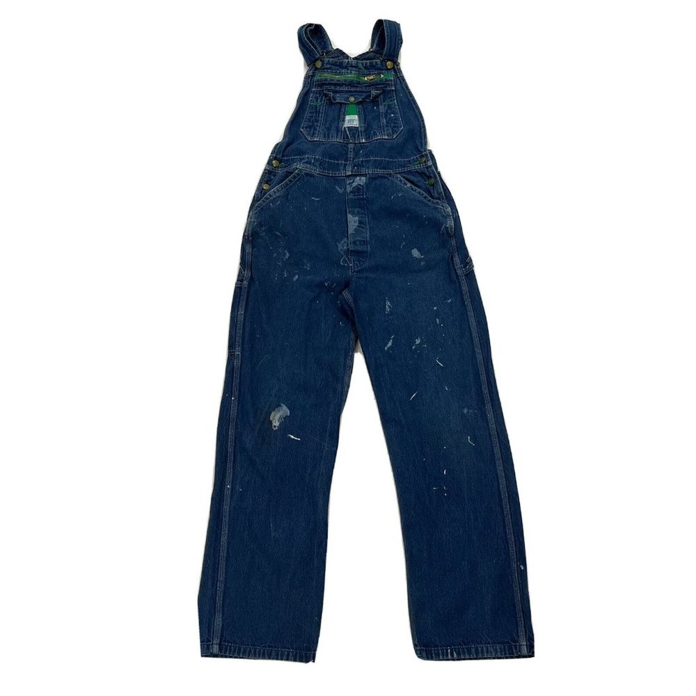 Distressed Grunge Vtg Liberty Overalls Denim Blue Bibs 32x30 Farm Work Carpenter